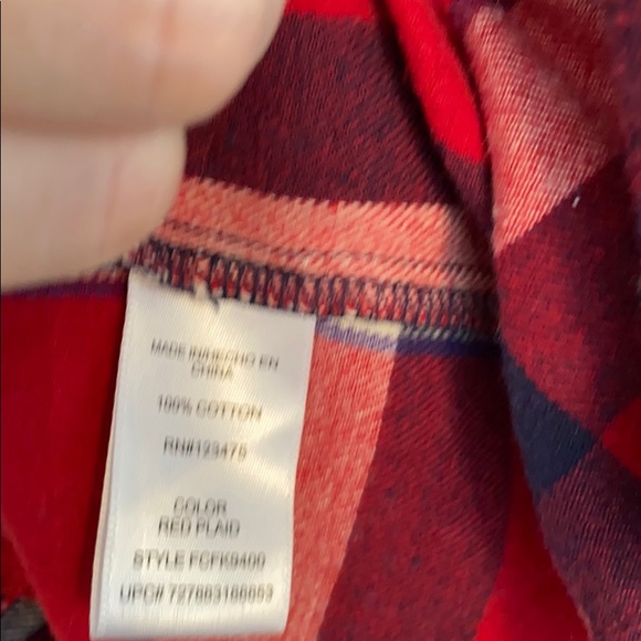 FRENCH CONNECTION red plaid tunic dress flannel S - Picture 3 of 4